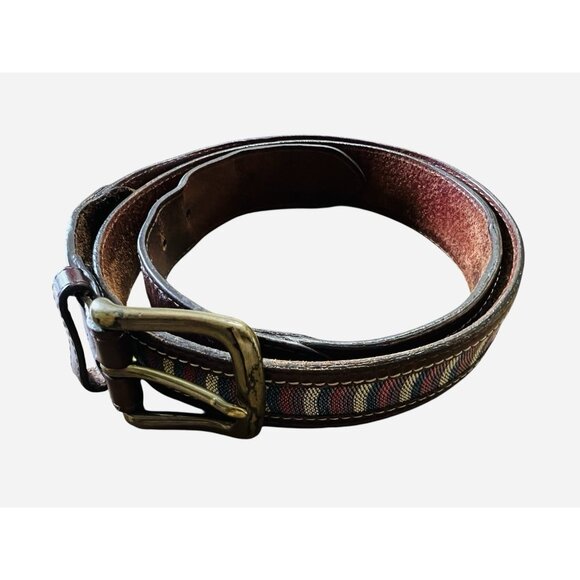 Duluth Trading Co‎ Leather & Fabric Men’s Belt Size 38 #60520 - Picture 1 of 4